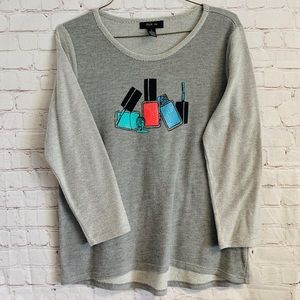 Style & co. Sweatshirt w/ nail polish graphic